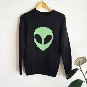 Airblaster Landform Series Knit Sweater Size XS Alien Extraterrestrial Chunky